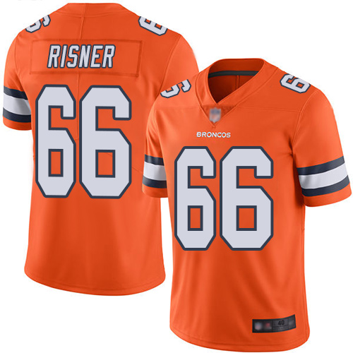 Men Denver Broncos #66 Dalton Risner Limited Orange Rush Vapor Untouchable Football NFL Jersey